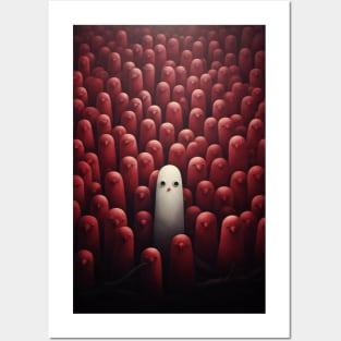 Odd One Out (red and white) Posters and Art